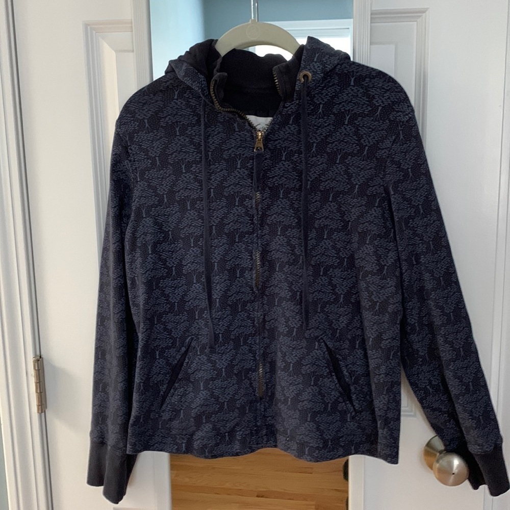 Navy Patterned‎ Hoodie